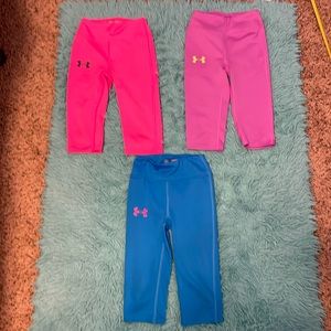 3 Girls Under Armour Capris, size YXS
